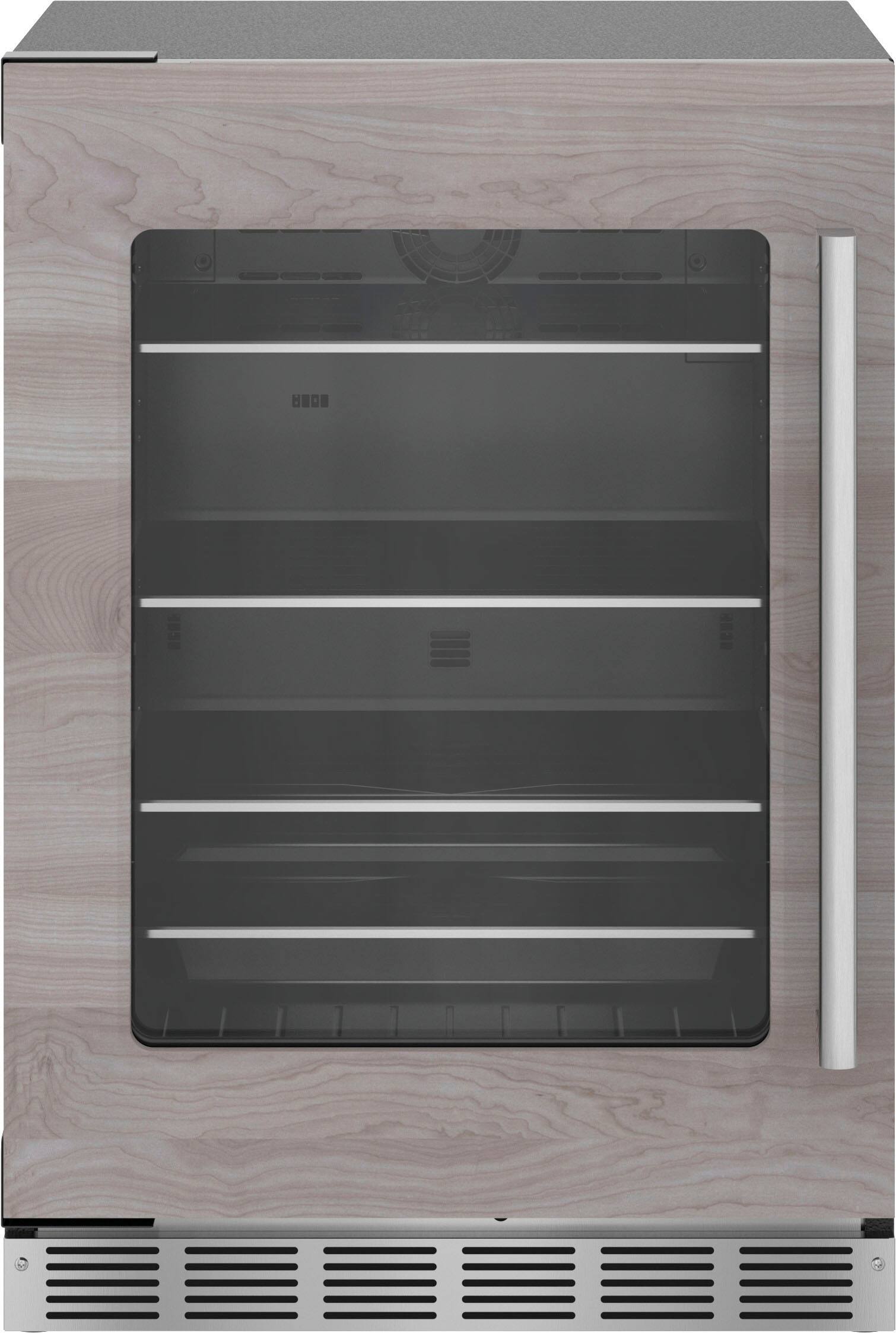 Front. Thermador - 4.9 Cu. Ft. Built-In Under-Counter Glass Door Refrigerator, Left Hinged - Custom Panel Ready.