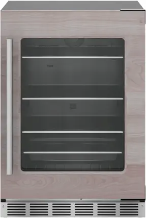 Front. Thermador - 4.9 Cu. Ft. Built-In Under-Counter Glass Door Refrigerator, Right Hinged - Custom Panel Ready.