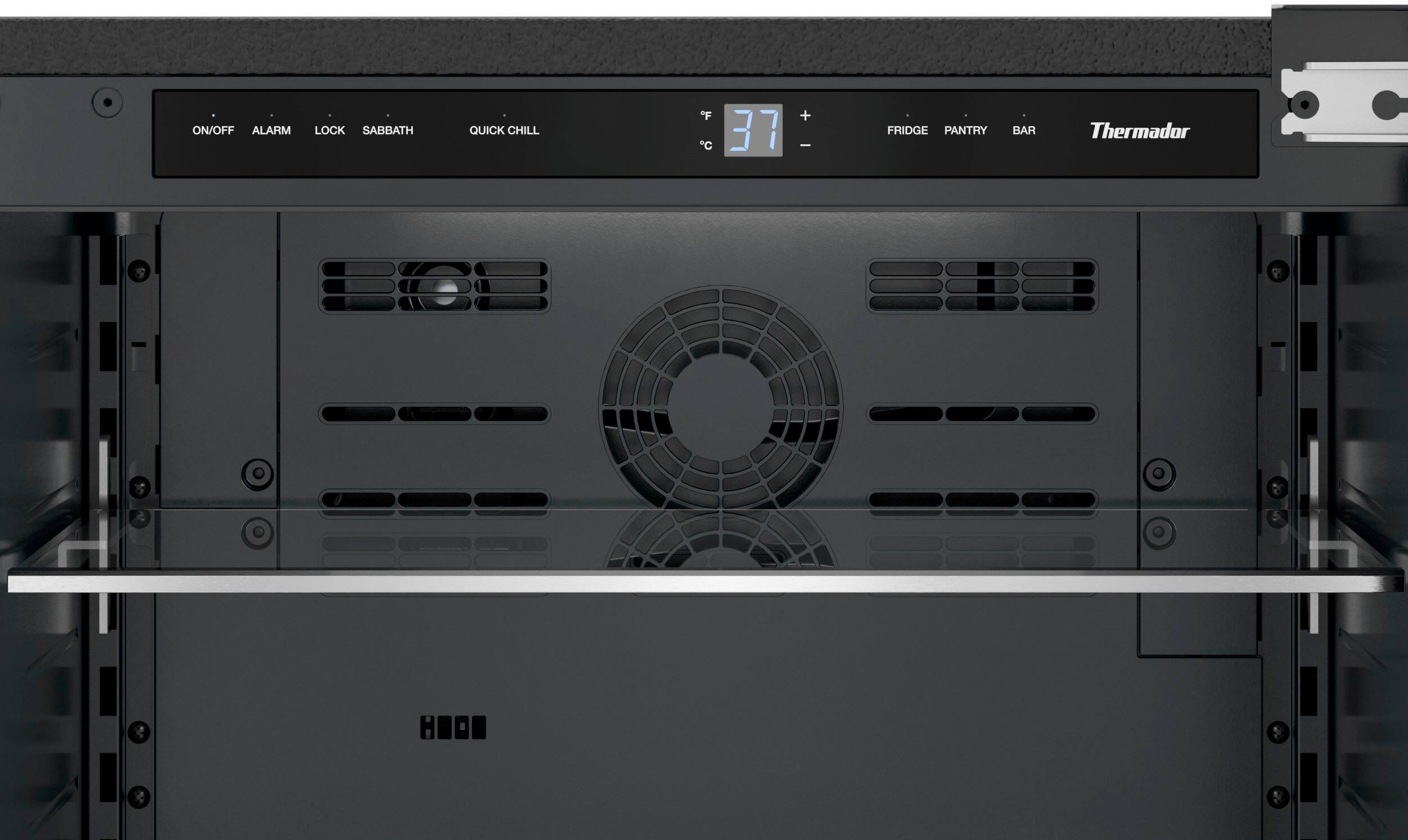 Alt View 11. Thermador - 4.9 Cu. Ft. Built-In Under-Counter Glass Door Refrigerator, Right Hinged - Custom Panel Ready.