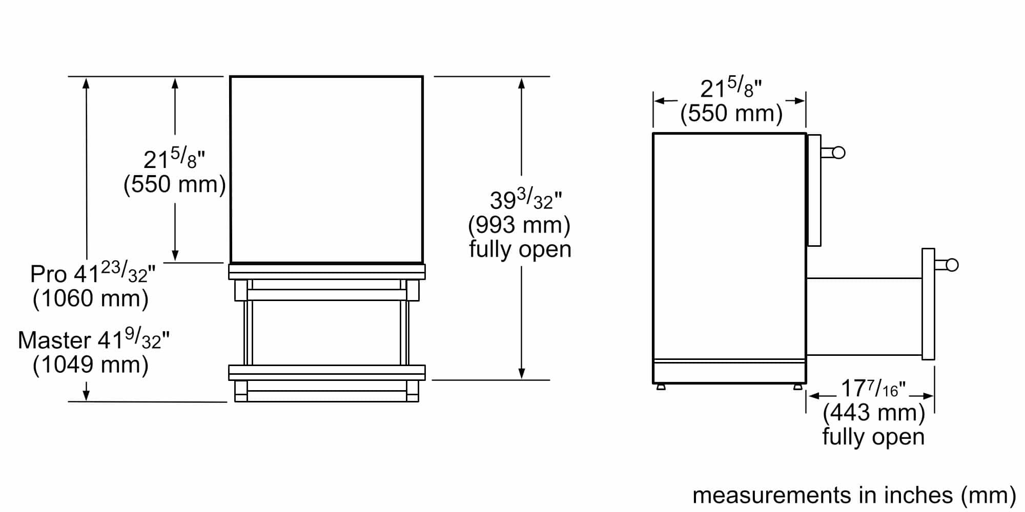 Thermador Professional Series 4.4 Cu. Ft. Built-in Double Drawer Under 