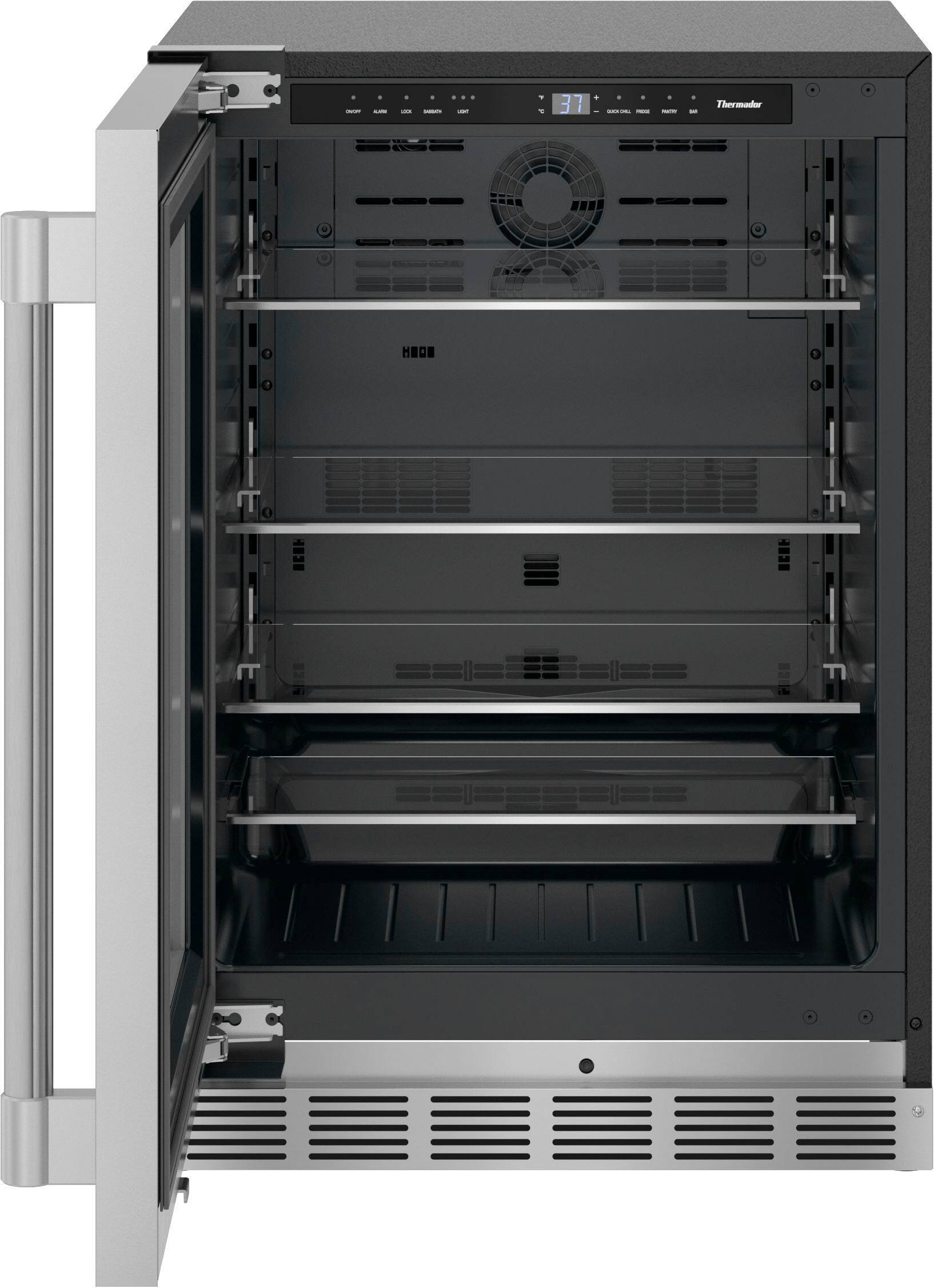 Alt View 12. Thermador - Professional Series 4.9 Cu. Ft. Built-In Under-Counter Refrigerator - Stainless Steel.