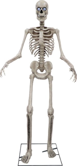 Seasonal Visions International – 8ft Towering Skeleton with posable arms moving jaw