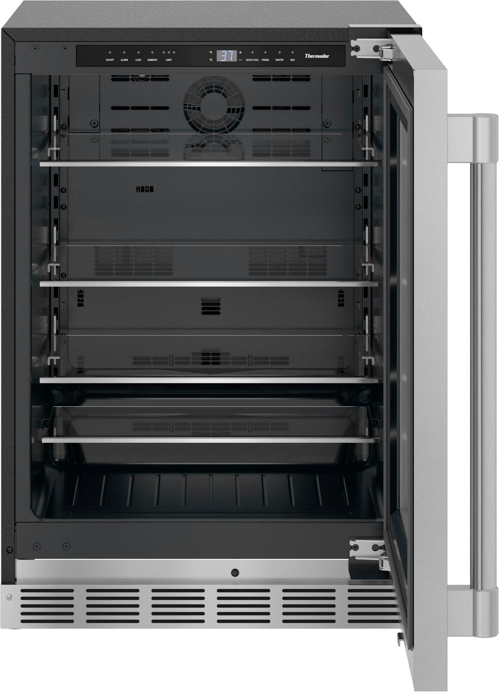 Alt View 11. Thermador - Professional Series 4.9 Cu. Ft. Built-In Under-Counter Refrigerator - Stainless Steel.