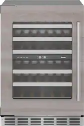 Thermador - Freedom Collection 41-Bottle Built-In Wine Refrigerator, Left Hinged - Custom Panel Ready - Front_Zoom