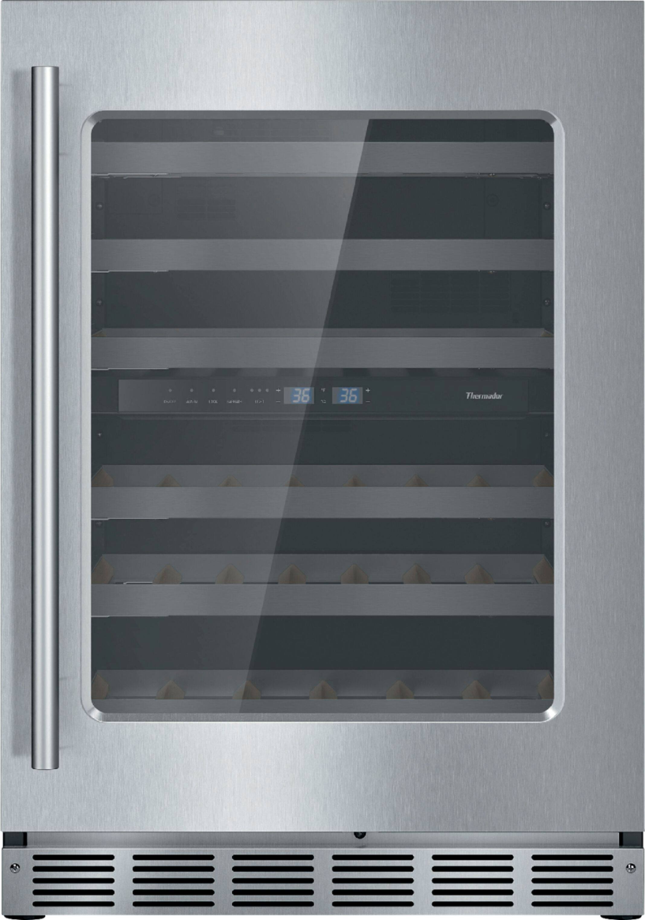 Thermador - Masterpiece Series 41-Bottle Built-In Wine Refrigerator - Stainless Steel