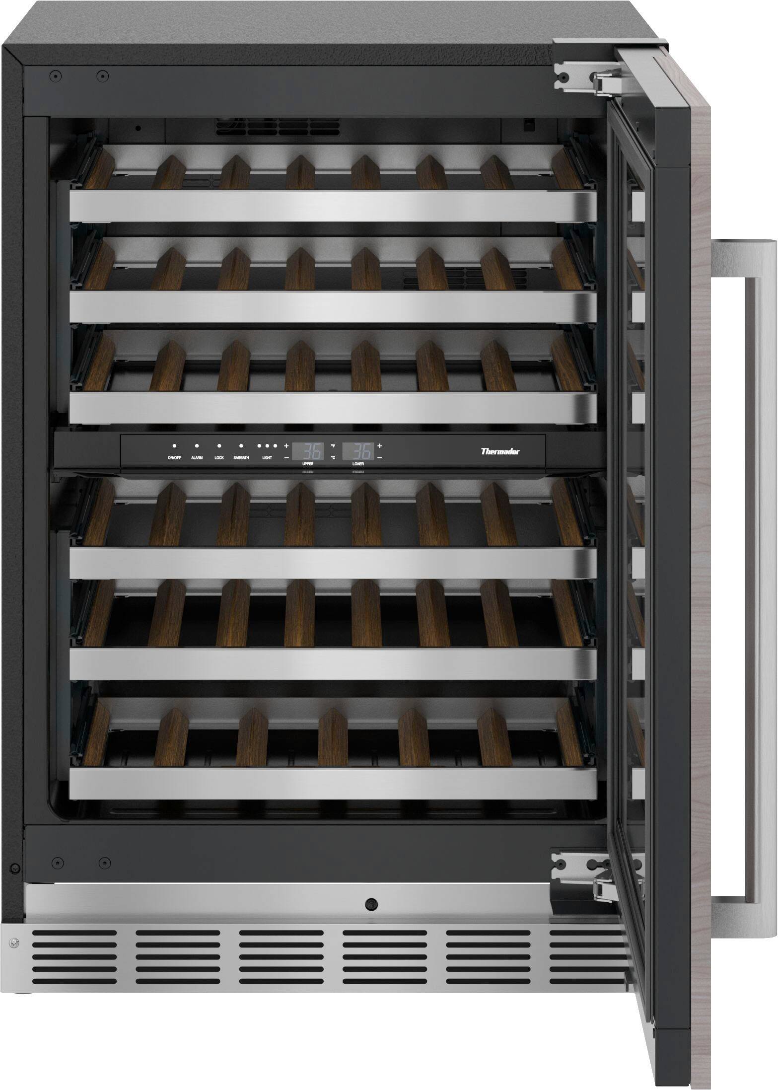 Alt View 11. Thermador - Freedom Collection 41-Bottle Built-In Wine Refrigerator - Custom Panel Ready.