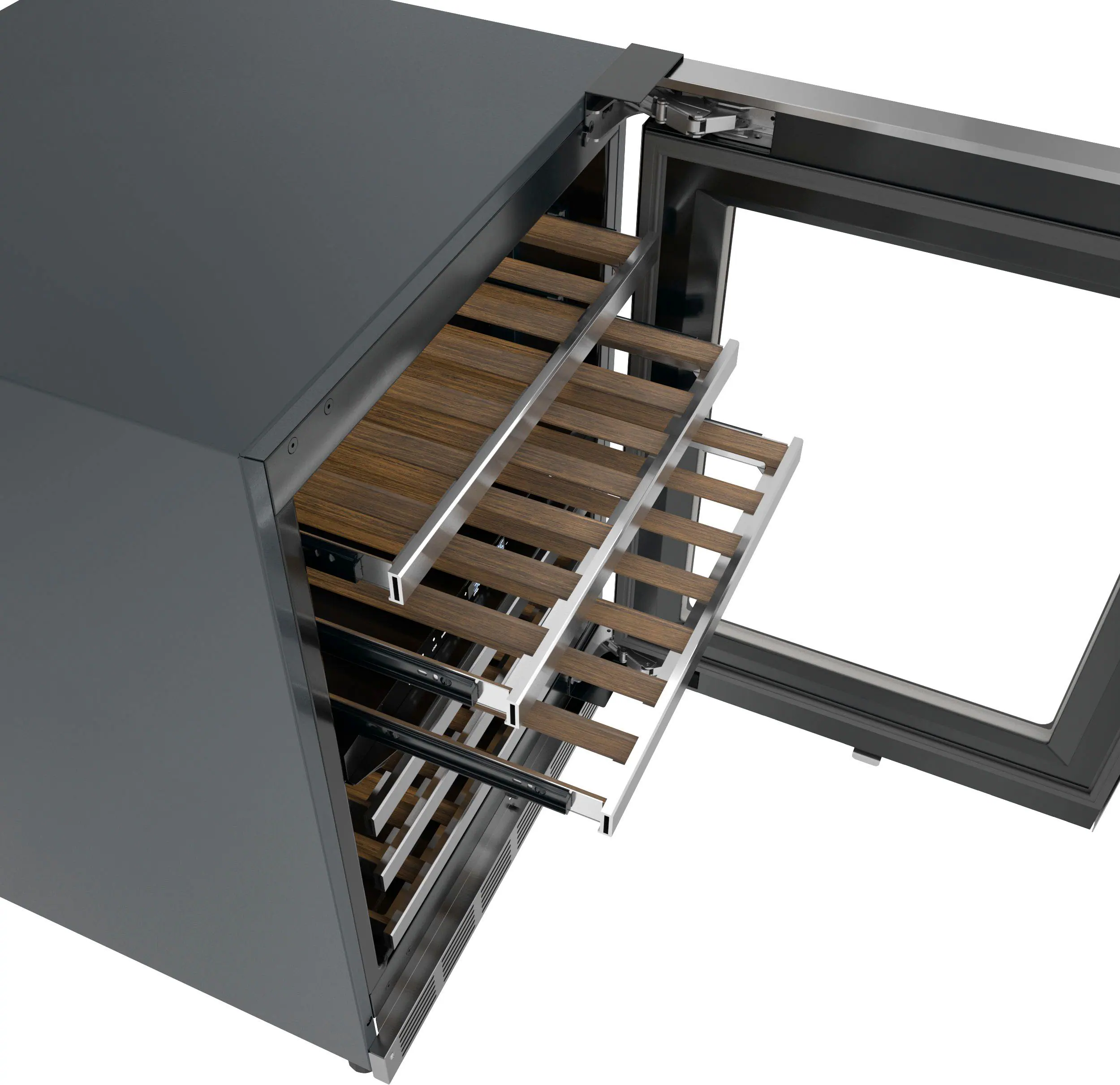 Alt View 13. Thermador - Professional Series 41-Bottle Built-In Wine Refrigerator - Stainless steel.