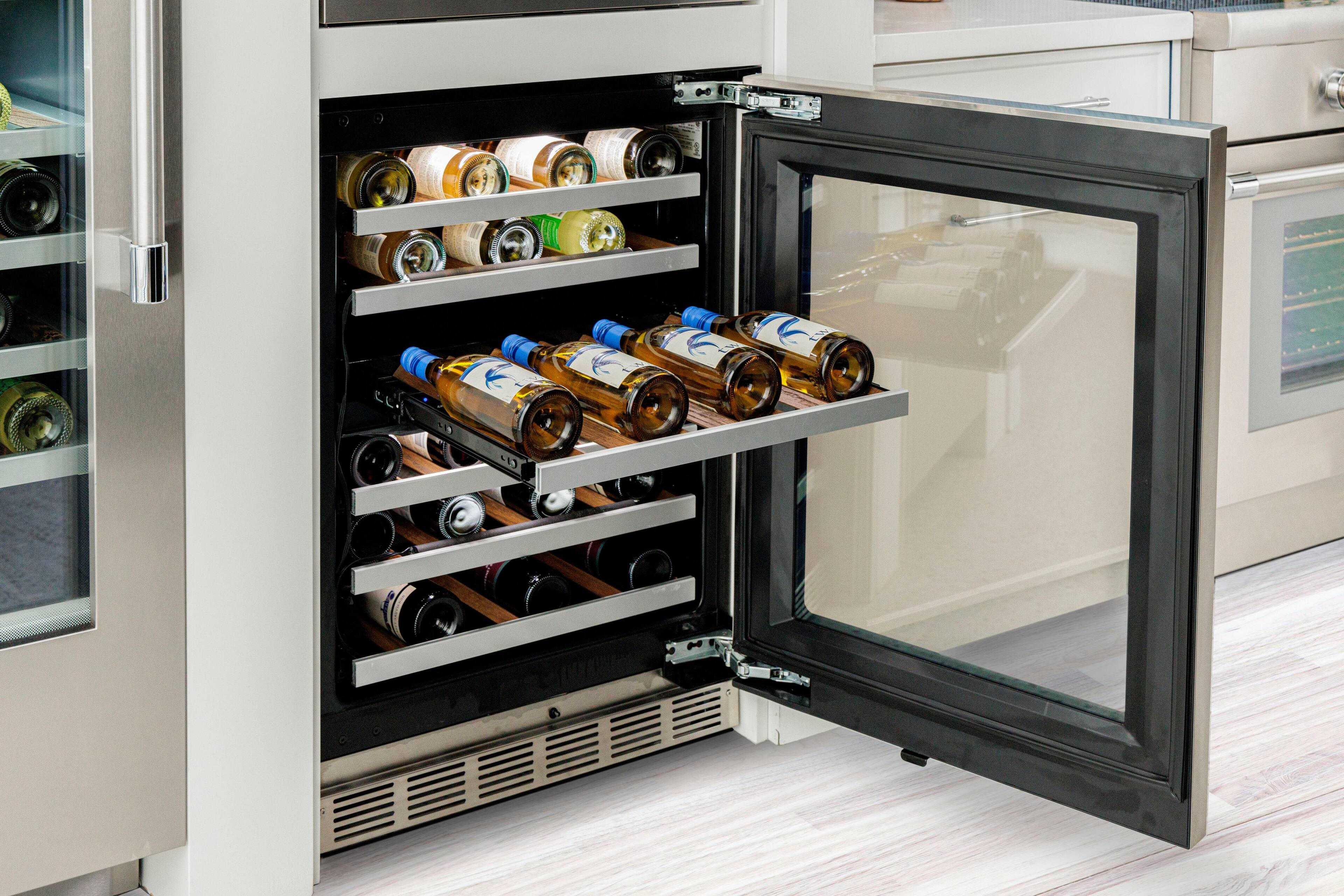 Alt View 15. Thermador - Professional Series 41-Bottle Built-In Wine Refrigerator - Stainless steel.