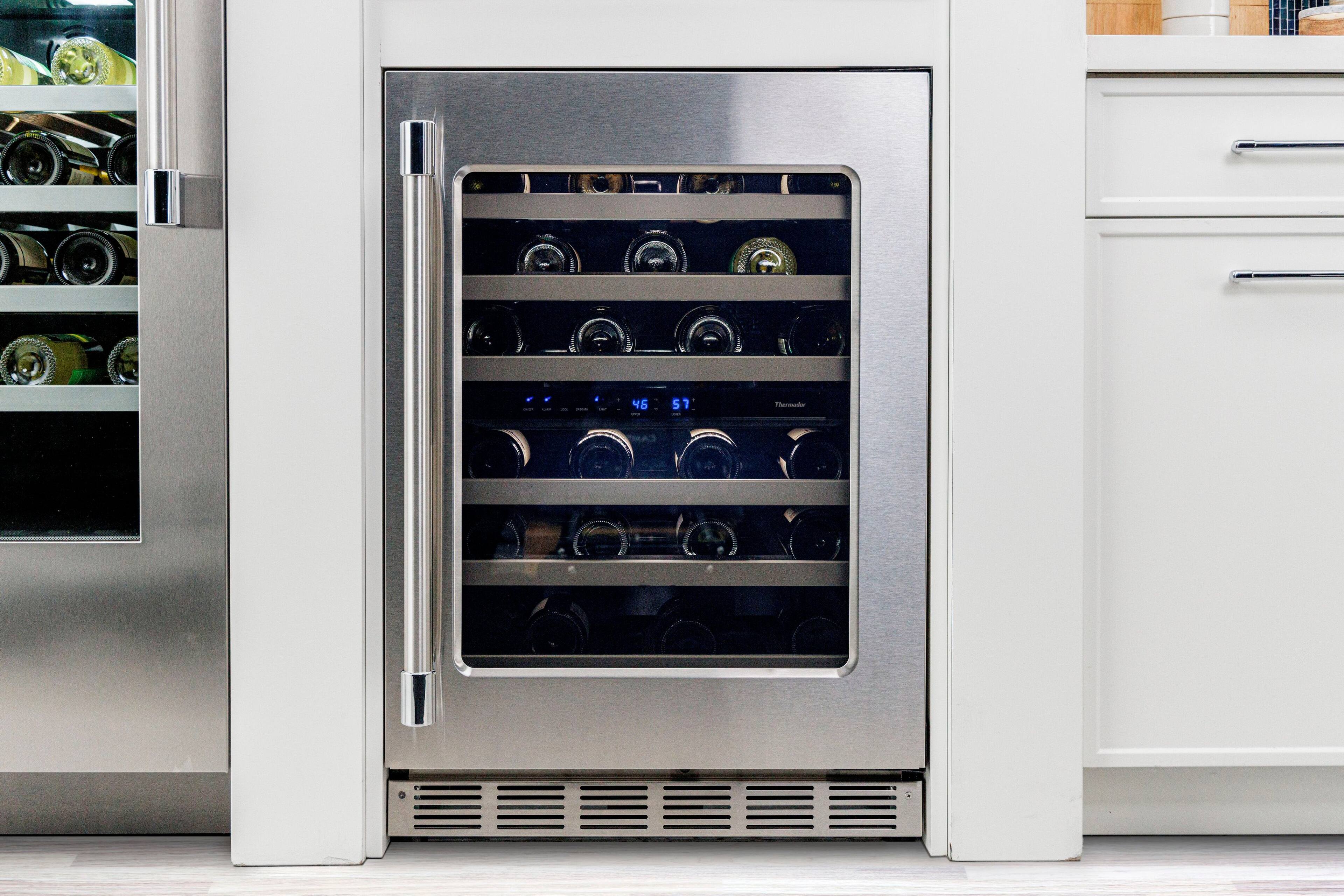 Alt View 16. Thermador - Professional Series 41-Bottle Built-In Wine Refrigerator - Stainless steel.