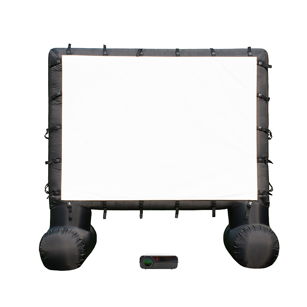 Total HomeFX - 1500 Outdoor Theater Kit with 108" Inflatable Screen - Black