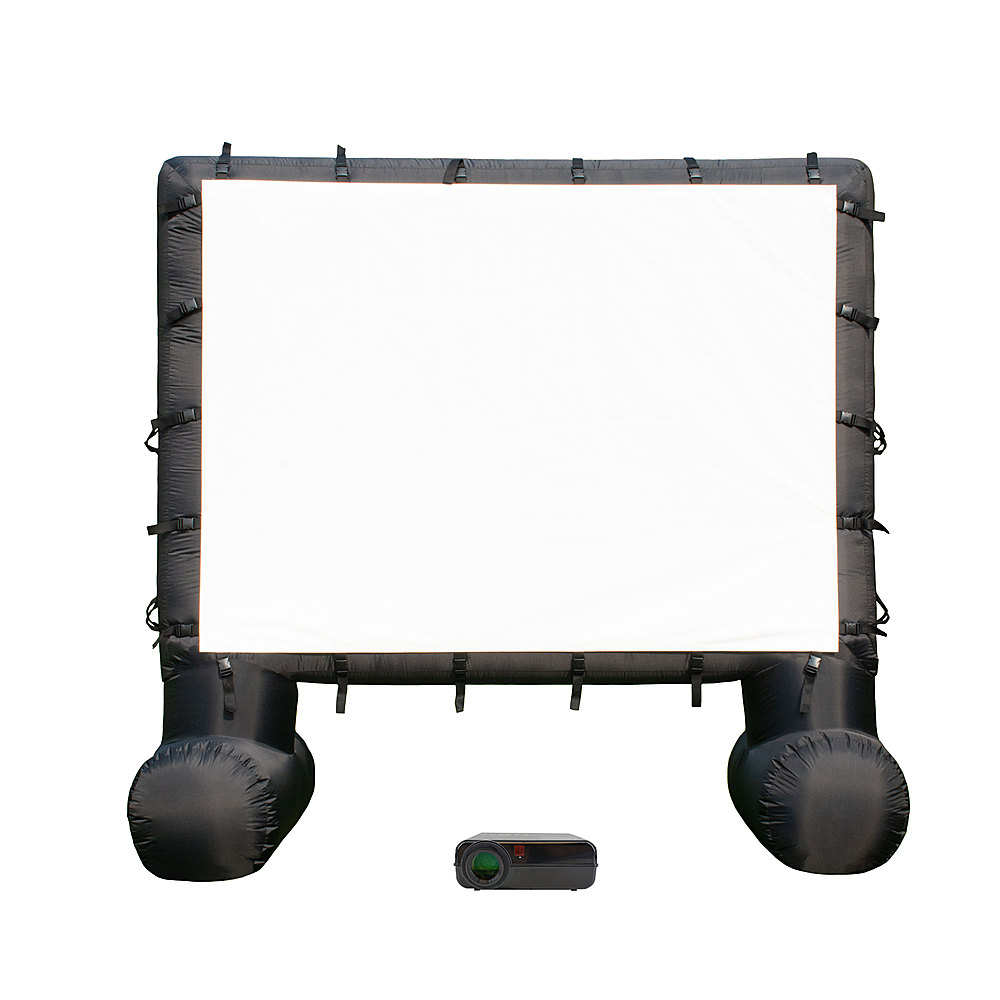 Total HomeFX - 1500 Outdoor Theater Kit with 72" Inflatable Screen - Black