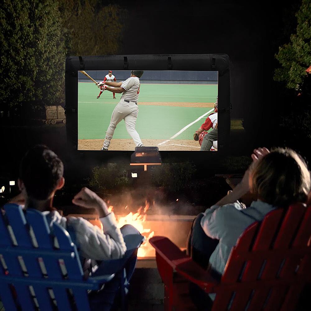 Zoom in on Alt View Zoom 16. Total HomeFX - 1500 Outdoor Theater Kit with 72" Inflatable Screen - Black.