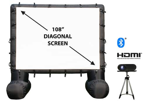 1500 Outdoor Theater Kit with 108" Inflatable Screen and Projector Stand-Front_Standard 