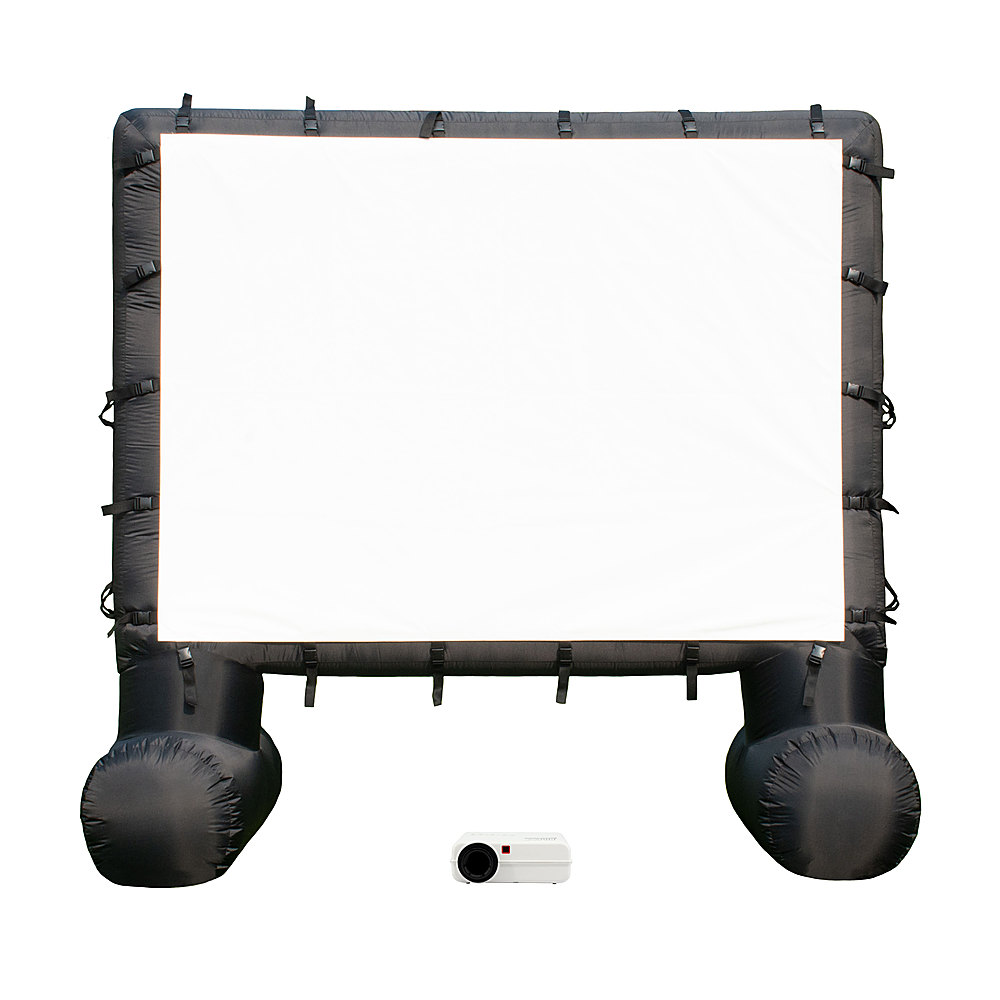 Total HomeFX - 1800 Outdoor Theater Kit with 108" Inflatable Screen - Black