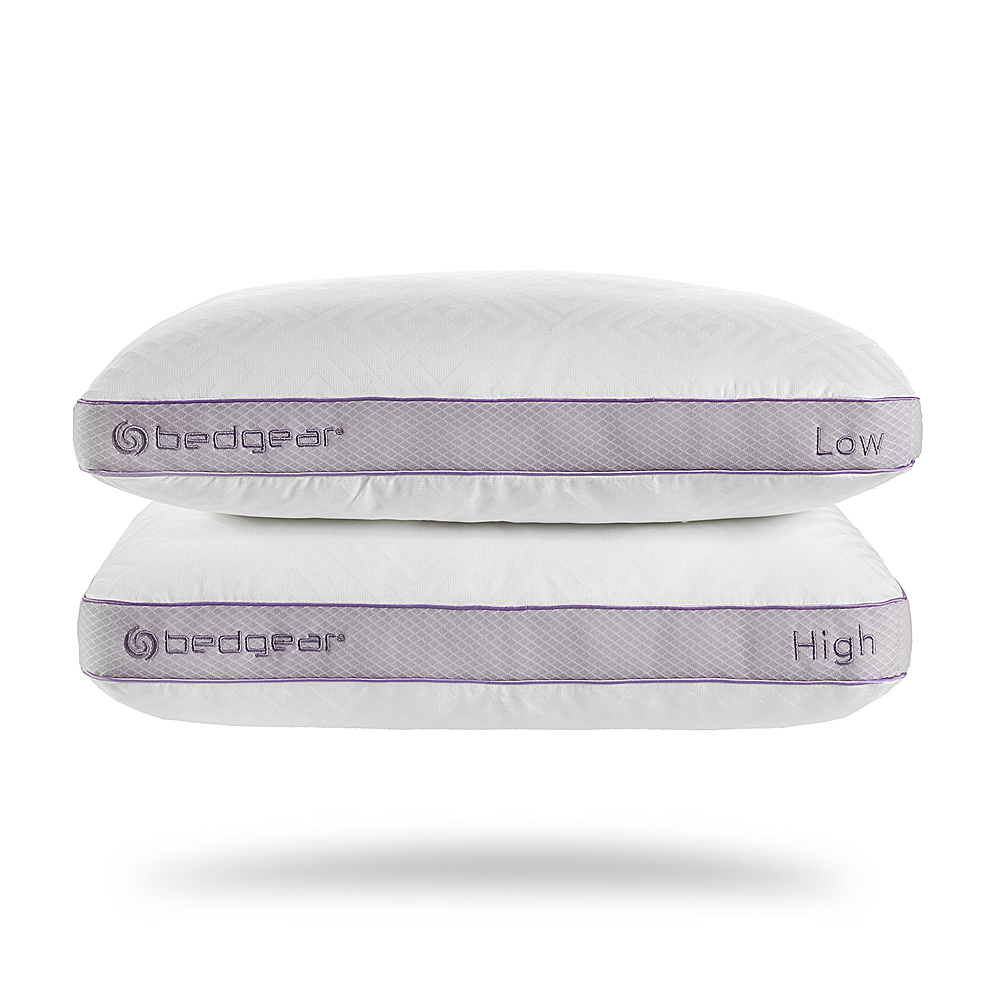 Left View: Bedgear - Low Pillow (20 x 26) - White