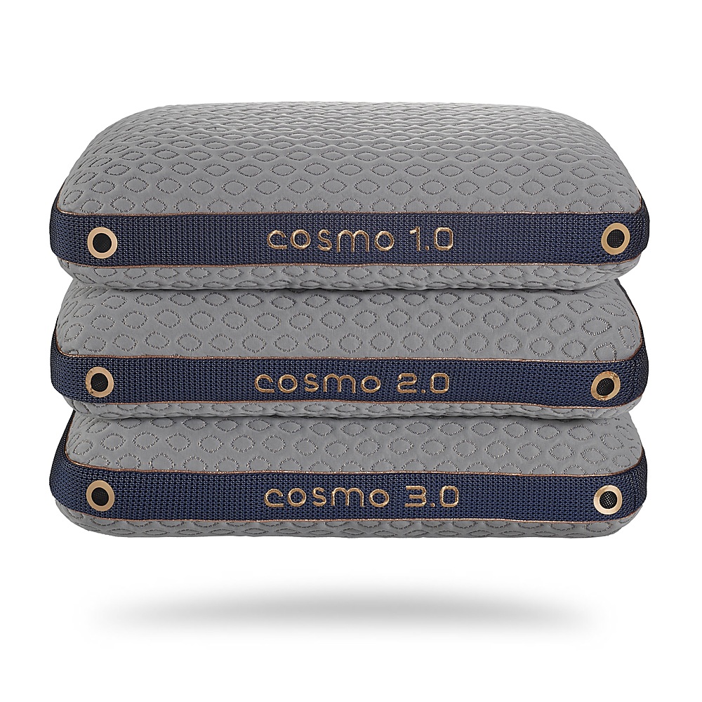 Left View: Bedgear - Cosmo 2.0 Pillow (20x 26) - Gray