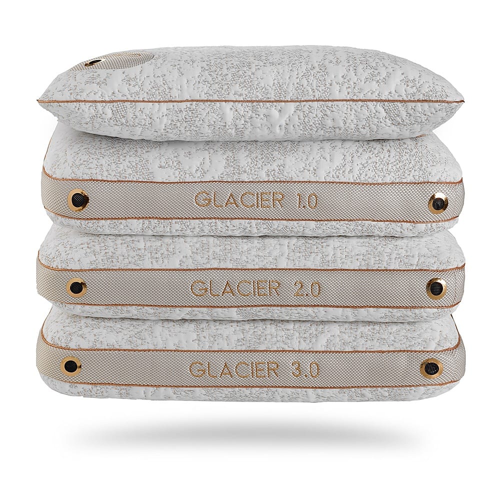 Angle View: Bedgear - Glacier 0.0 Pillow ( 20 x 26 ) - White