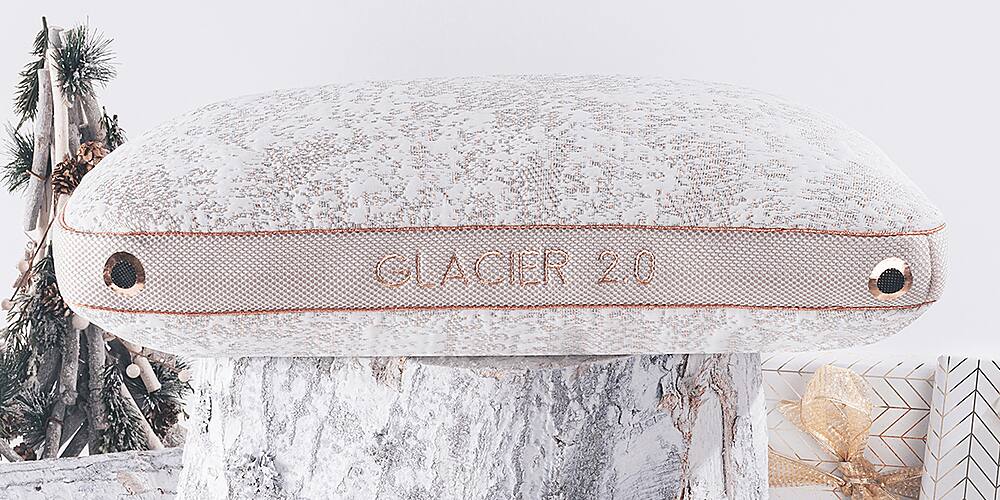 Left View: Bedgear - Glacier 0.0 Pillow ( 20 x 26 ) - White