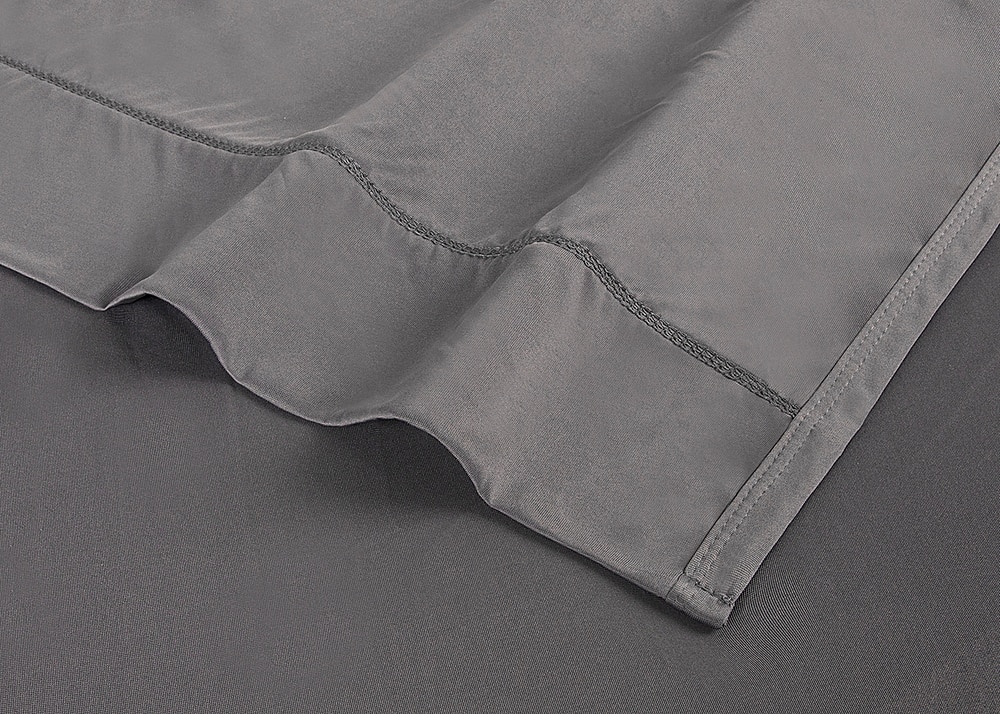 Left View: Bedgear - Dri-Tec Moisture-Wicking Sheet Sets- Full - Gray