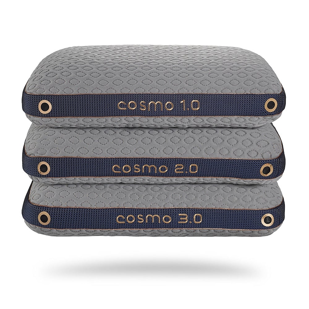 Left View: Bedgear - Cosmo 3.0 Pillow (20x 26) - Gray