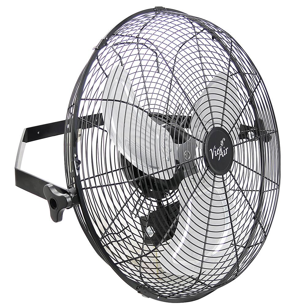 Front. VieAir - 18 Inch 3-Speed Tilting Wall Mountable Fan - Black.