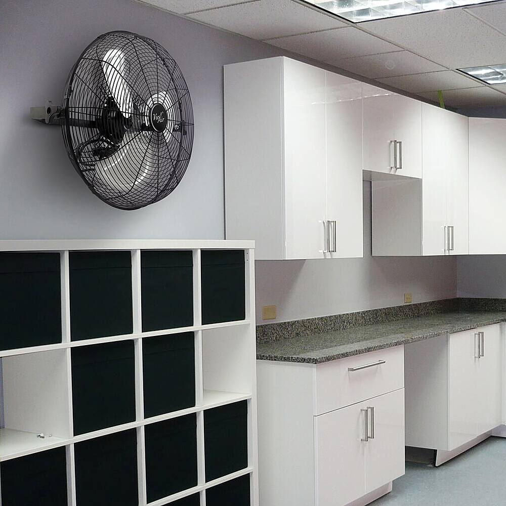 Alt View 18. VieAir - 18 Inch 3-Speed Tilting Wall Mountable Fan - Black.