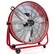 Left. VieAir - 24 Inch Commercial Floor Drum Fan - Red.