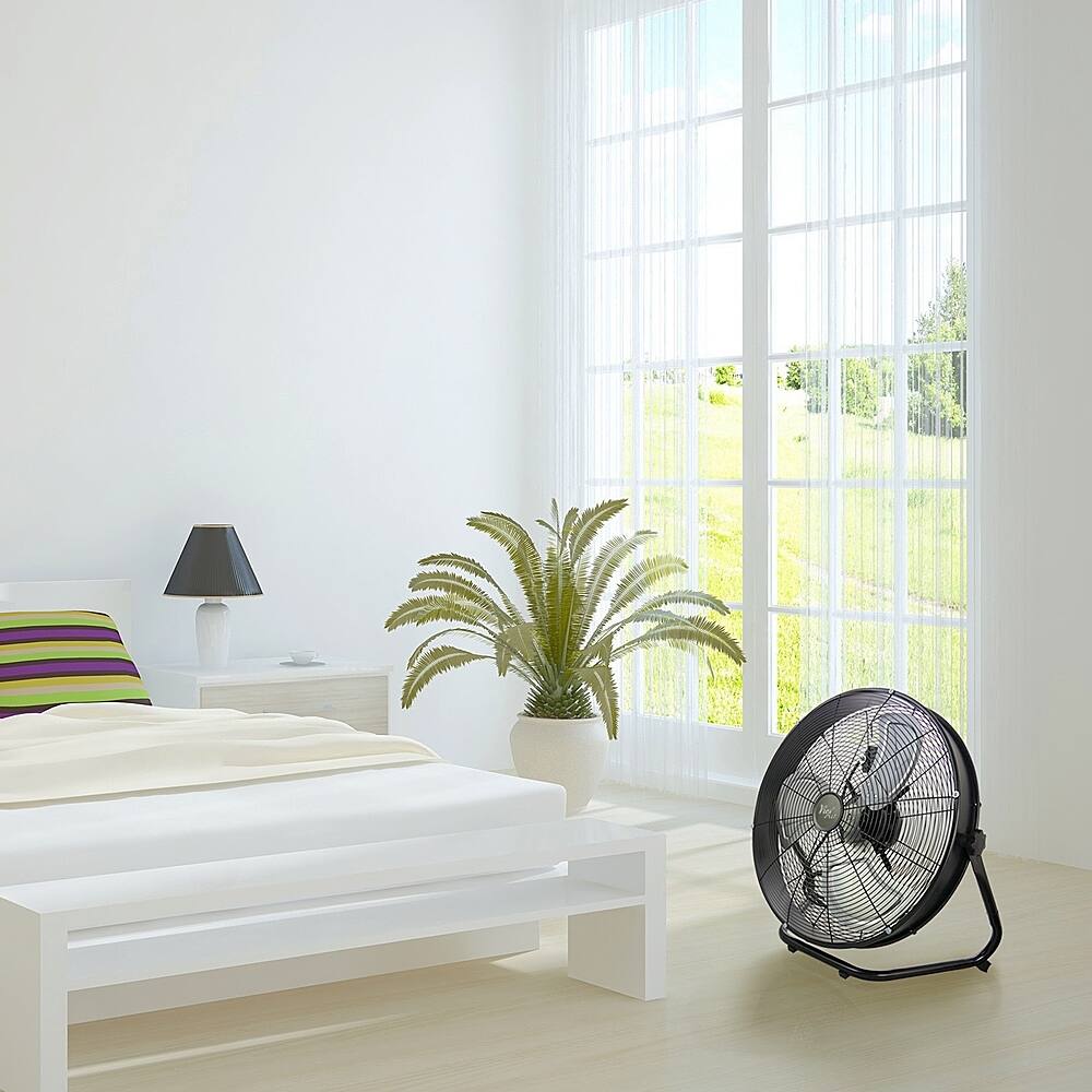 Alt View 14. VieAir - 20 Inch 3-Speed Industrial Floor Drum Fan - Black.
