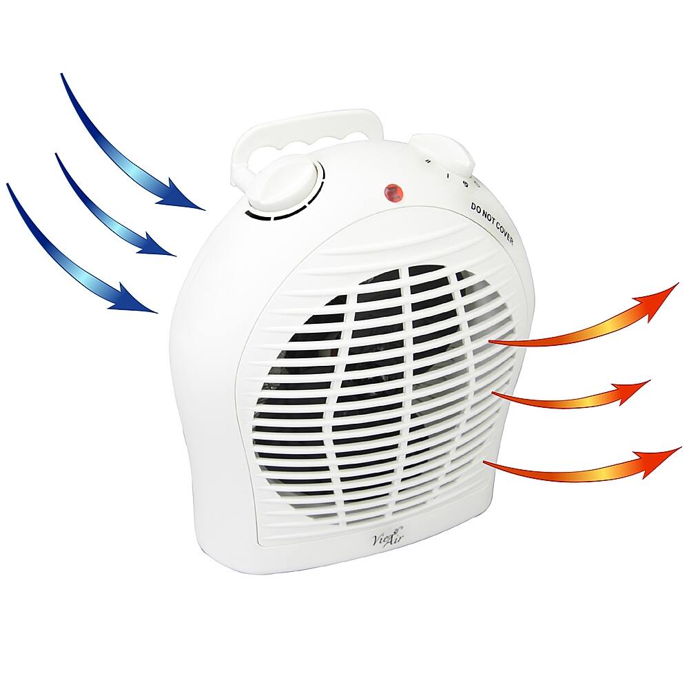 Left View: VieAir - Portable Heater - White