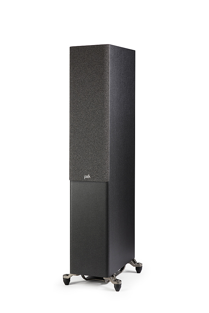 Back View: Polk Audio - Polk Reserve Series R600 Floorstanding Tower Speaker, New 1" Pinnacle Ring Tweeter & Dual 6.5" Turbine Cone Woofers - Black