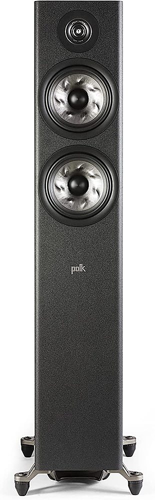 Polk Audio Polk Reserve Series R600 Floorstanding Tower Speaker, New 1  Pinnacle Ring Tweeter & Dual 6.5 Turbine Cone Woofers Black Reserve R600 