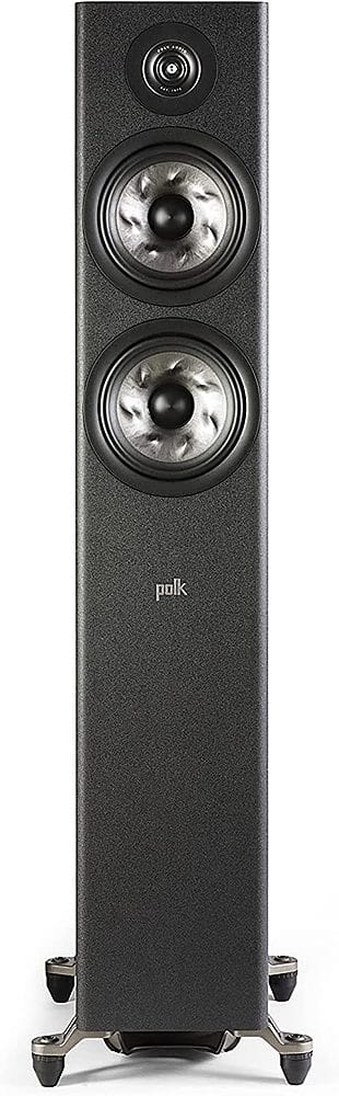 Front. Polk Audio - Polk Reserve Series R600 Floorstanding Tower Speaker, New 1" Pinnacle Ring Tweeter & Dual 6.5" Turbine Cone Woofers - Black.