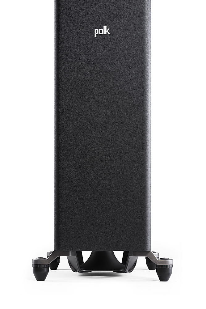 Left View: Polk Audio - Polk Reserve Series R600 Floorstanding Tower Speaker, New 1" Pinnacle Ring Tweeter & Dual 6.5" Turbine Cone Woofers - Black