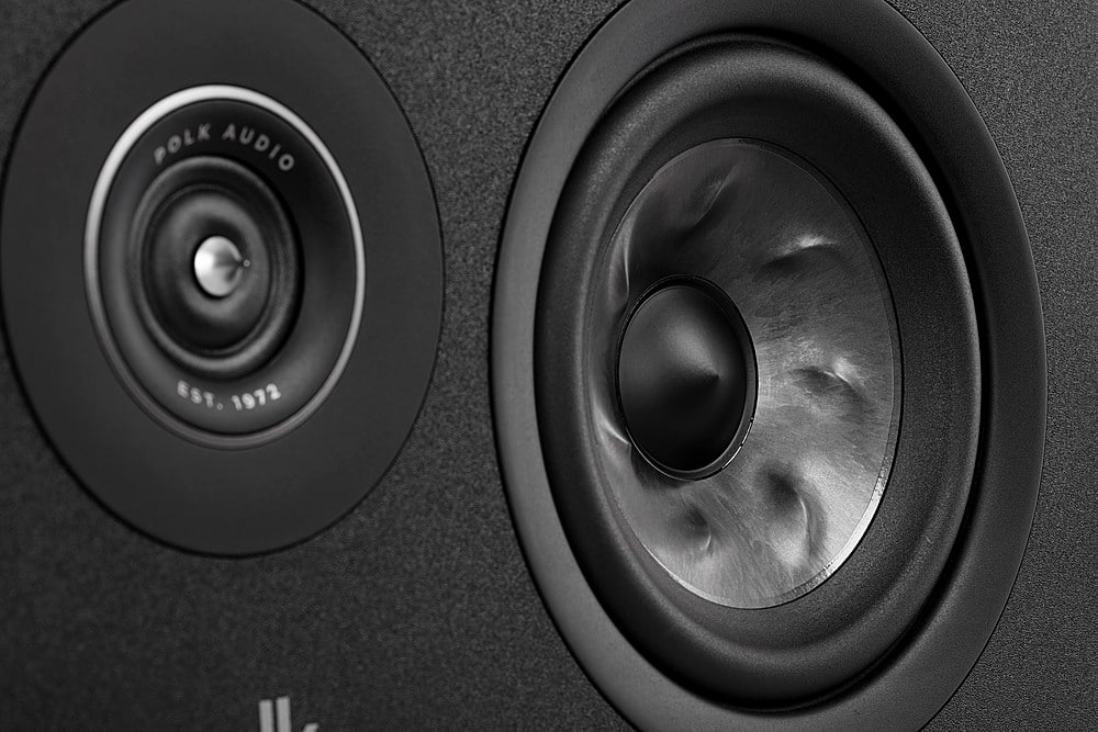 Alt View 13. Polk Audio - Polk Reserve Series R400 Large Center Channel Loudspeaker, New 1" Pinnacle Ring Tweeter & Dual 6.5" Turbine Cone Woofers - Black.