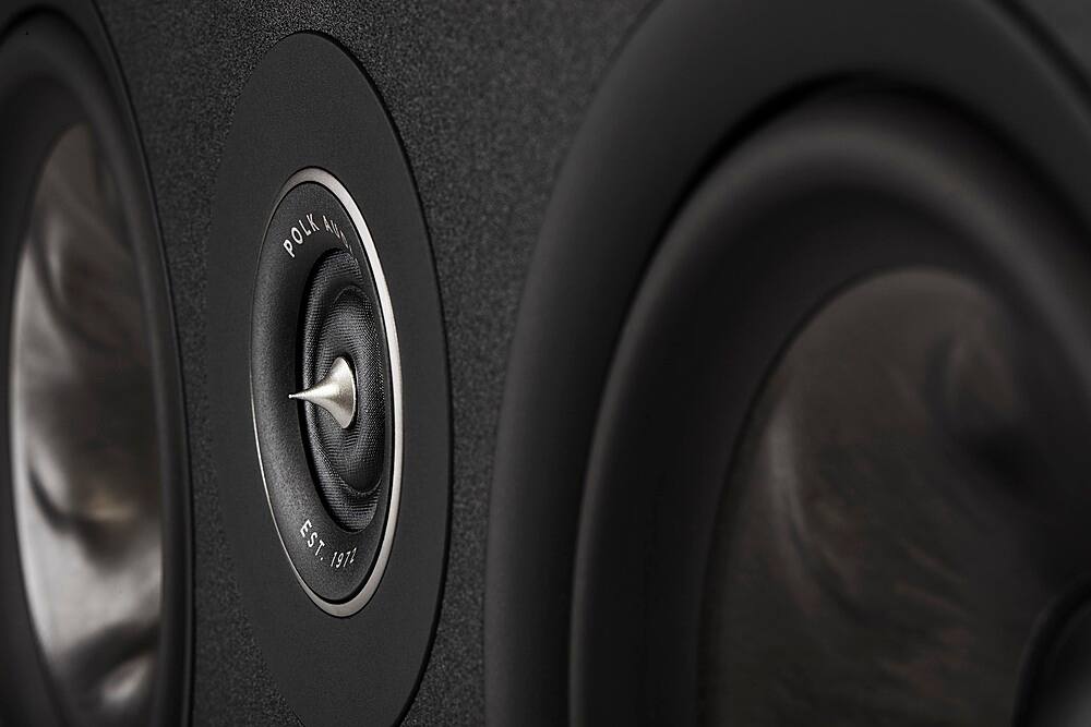 Left. Polk Audio - Polk Reserve Series R300 Compact Center Channel Speaker, New 1" Pinnacle Ring Tweeter & Dual 5.25" Turbine Cone Woofers - Black.