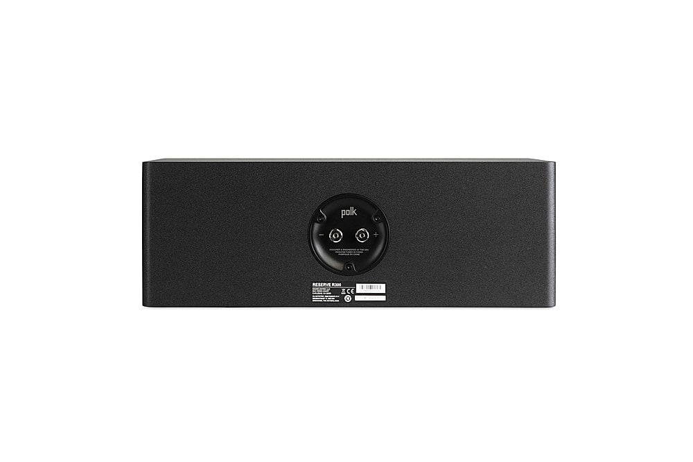 Alt View 11. Polk Audio - Polk Reserve Series R300 Compact Center Channel Speaker, New 1" Pinnacle Ring Tweeter & Dual 5.25" Turbine Cone Woofers - Black.