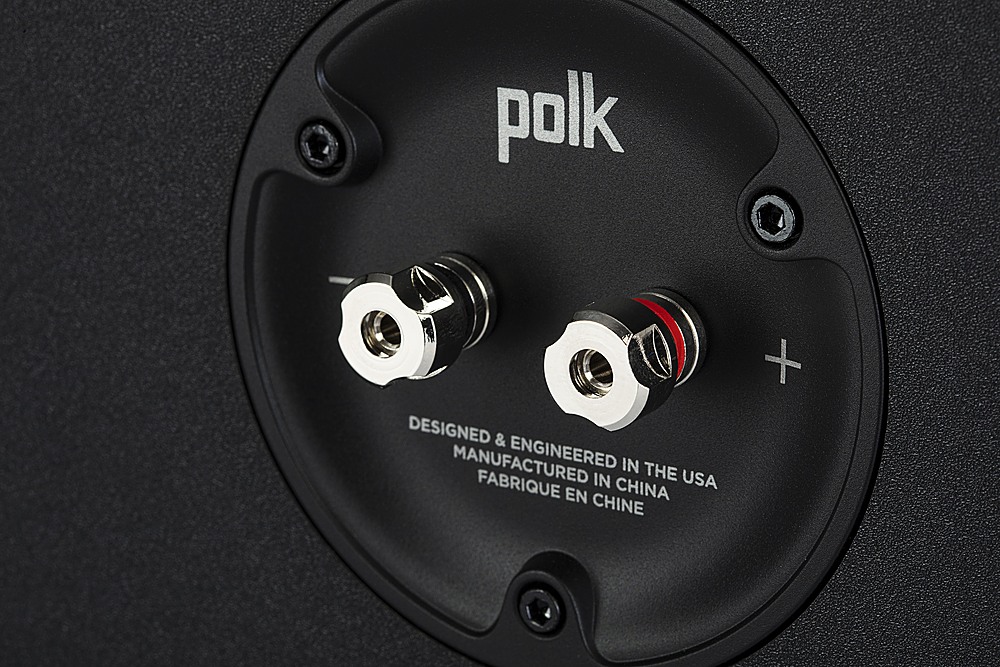 Back View: Polk Audio - Polk Reserve Series R300 Compact Center Channel Speaker, New 1" Pinnacle Ring Tweeter & Dual 5.25" Turbine Cone Woofers - Black