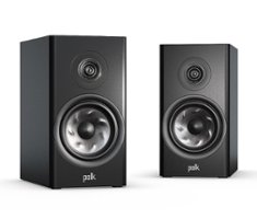 Polk Audio - Polk Reserve R100 Bookshelf Speaker, 1" Pinnacle Ring Tweeter & 5.25" Turbine Cone Woofer, Dolby Atmos & IMAX Enhanced - Black - Front_Zoom
