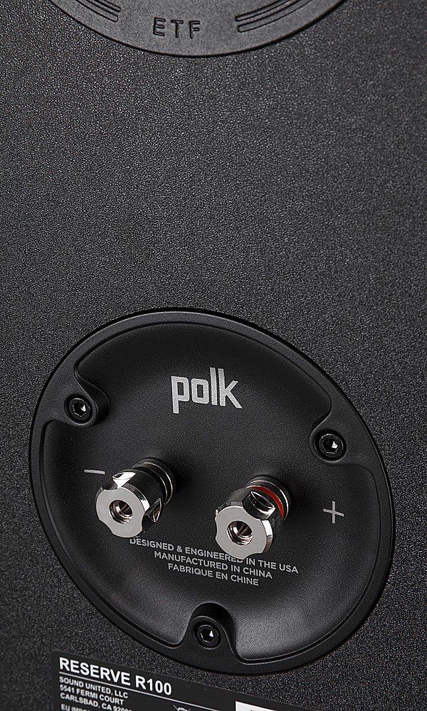 Angle View: Polk Audio - Polk Reserve R200 Bookshelf Speaker, 1" Pinnacle Ring Tweeter & 6.5" Turbine Cone Woofer, Dolby Atmos & IMAX Enhanced - Black