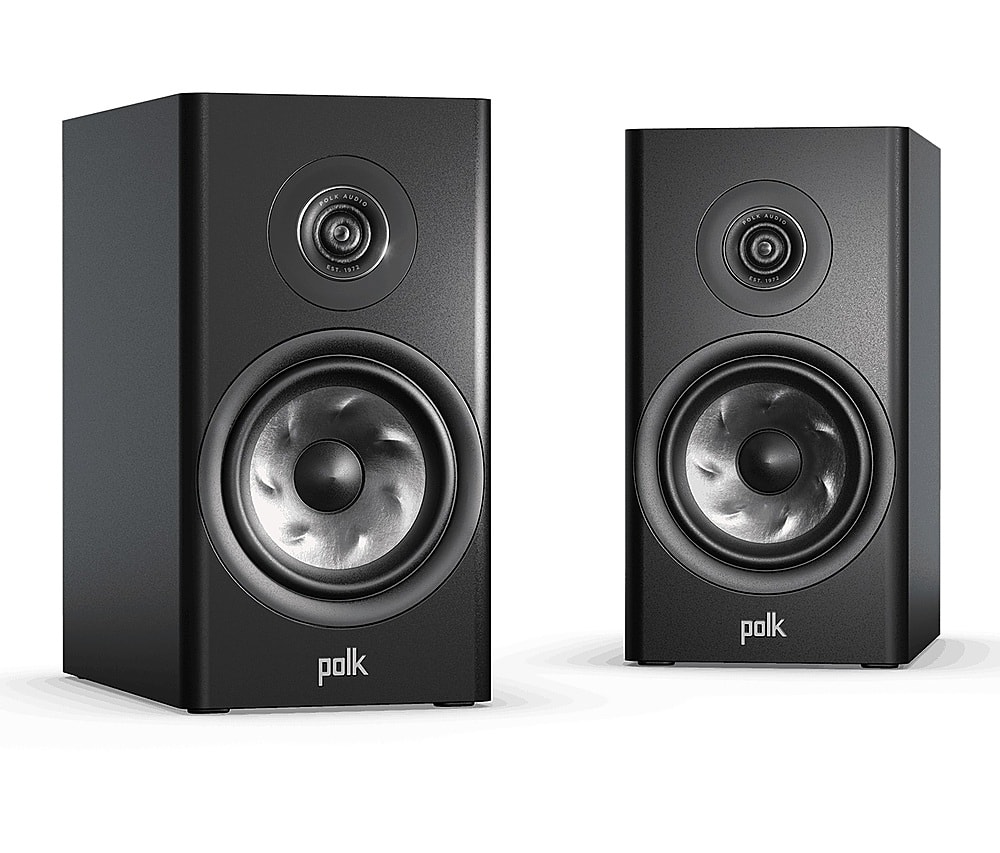 Polk Audio - Polk Reserve R200 Bookshelf Speaker, 1" Pinnacle Ring Tweeter & 6.5" Turbine Cone Woofer (Pair) - Black - Front_Zoom