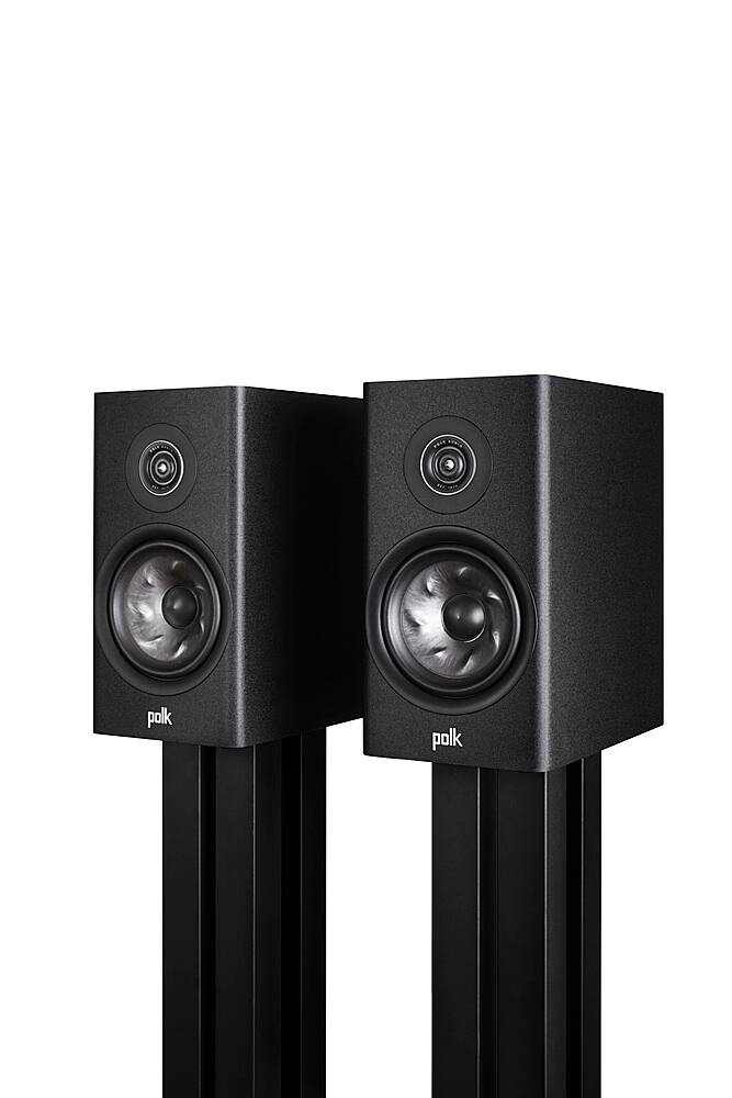 Alt View 18. Polk Audio - Polk Reserve R200 Bookshelf Speaker, 1" Pinnacle Ring Tweeter & 6.5" Turbine Cone Woofer, Dolby Atmos & IMAX Enhanced - Black.