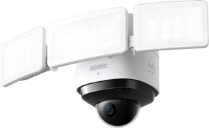 eufy Security - Floodlight Cam 2 Pro Outdoor Wired 2K Full HD Surveillance Camera - White/Black - Front_Zoom