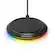 Front. RapidX - Prismo RGB 10W Qi Certified Wireless Charging Pad for Android/iPhone/AirPods - Black.