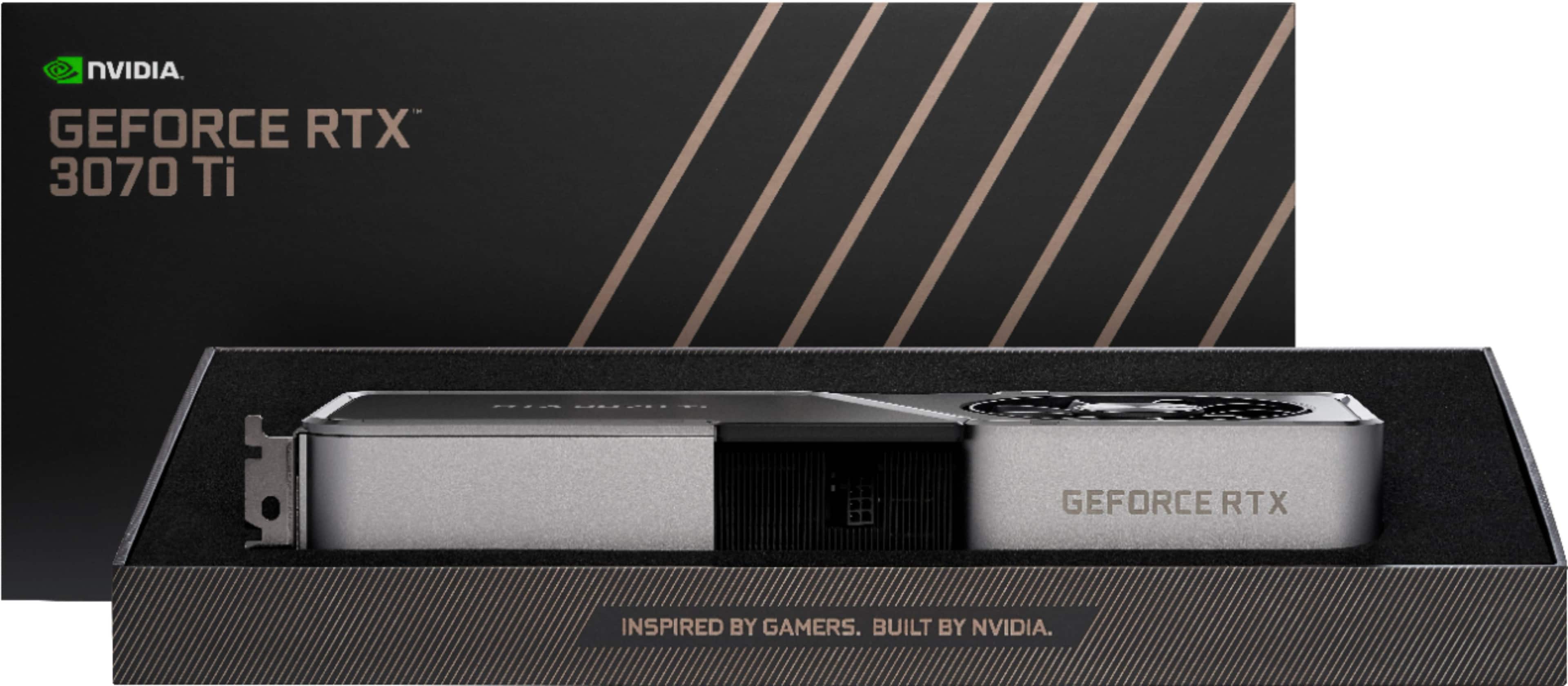 Alt View 11. NVIDIA - GeForce RTX 3070 Ti 8GB GDDR6X PCI Express 4.0 Graphics Card - Titanium and black.