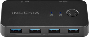 Insignia™ - 4-Port USB 3.0 Hub - Black - Front_Zoom
