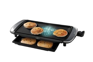 Oster - Oster® DiamondForce™ 10-Inch x 20-Inch Nonstick Electric Griddle with Warming Tray - Black - Angle_Zoom