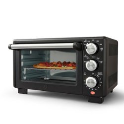 Oster - Oster® Convection 4-Slice Toaster Oven, Matte Black, Convection Oven and Countertop Oven - Black - Angle_Zoom
