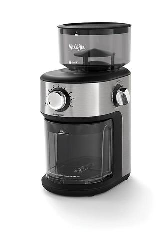 Mr. Coffee - Mr. Coffee® Cafe Grind 18 Cup Automatic Burr Grinder - Stainless Steel