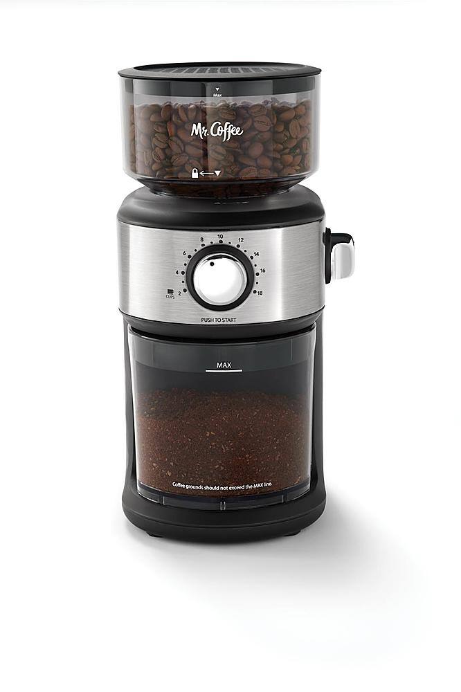 Alt View 14. Mr. Coffee - Mr. Coffee® Cafe Grind 18 Cup Automatic Burr Grinder - Stainless Steel.