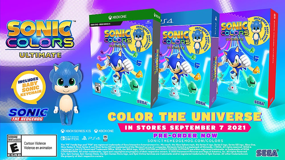 Left. SEGA - Sonic Colors Ultimate.